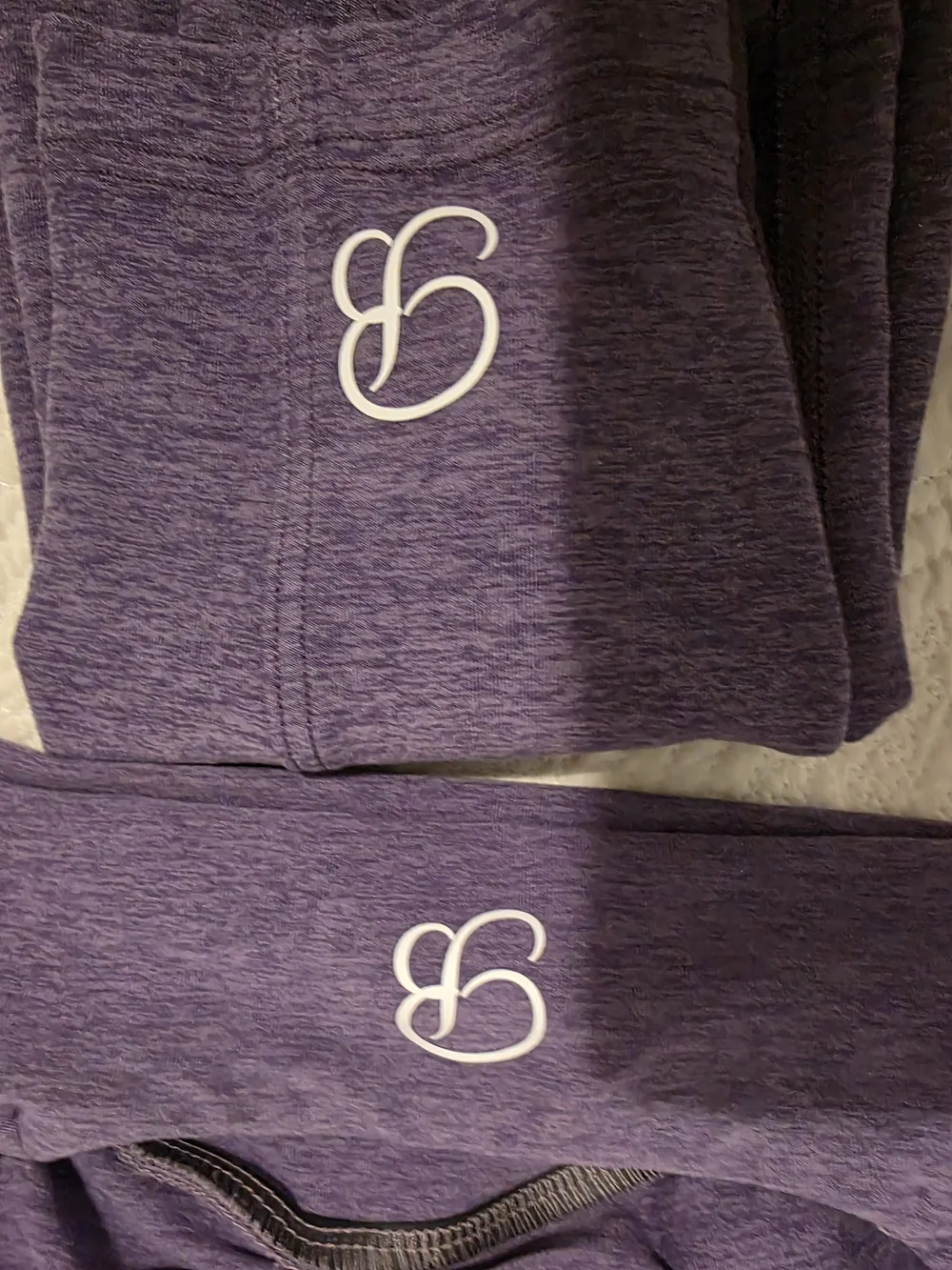 Bombshell Sportswear Purple Halter Sports Bra and Leggings Set - Picture 3 of 4